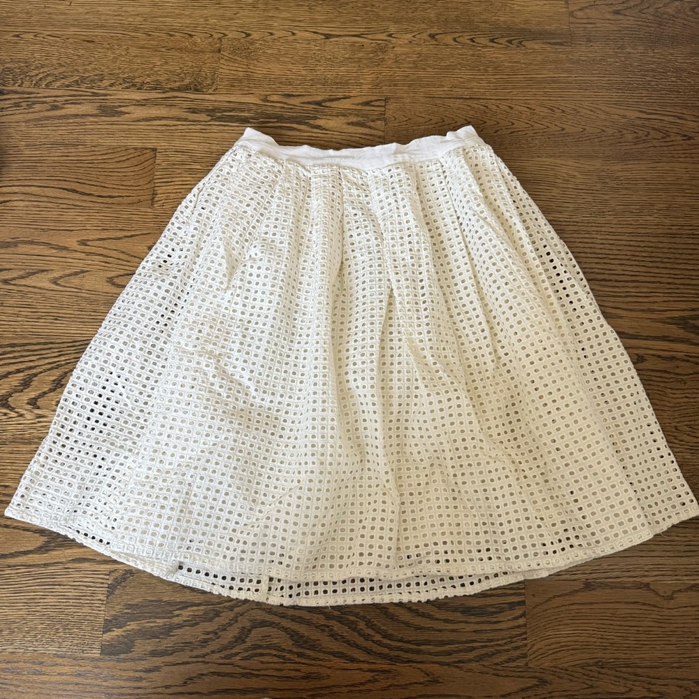 Joie Cream Eyelet Skirt